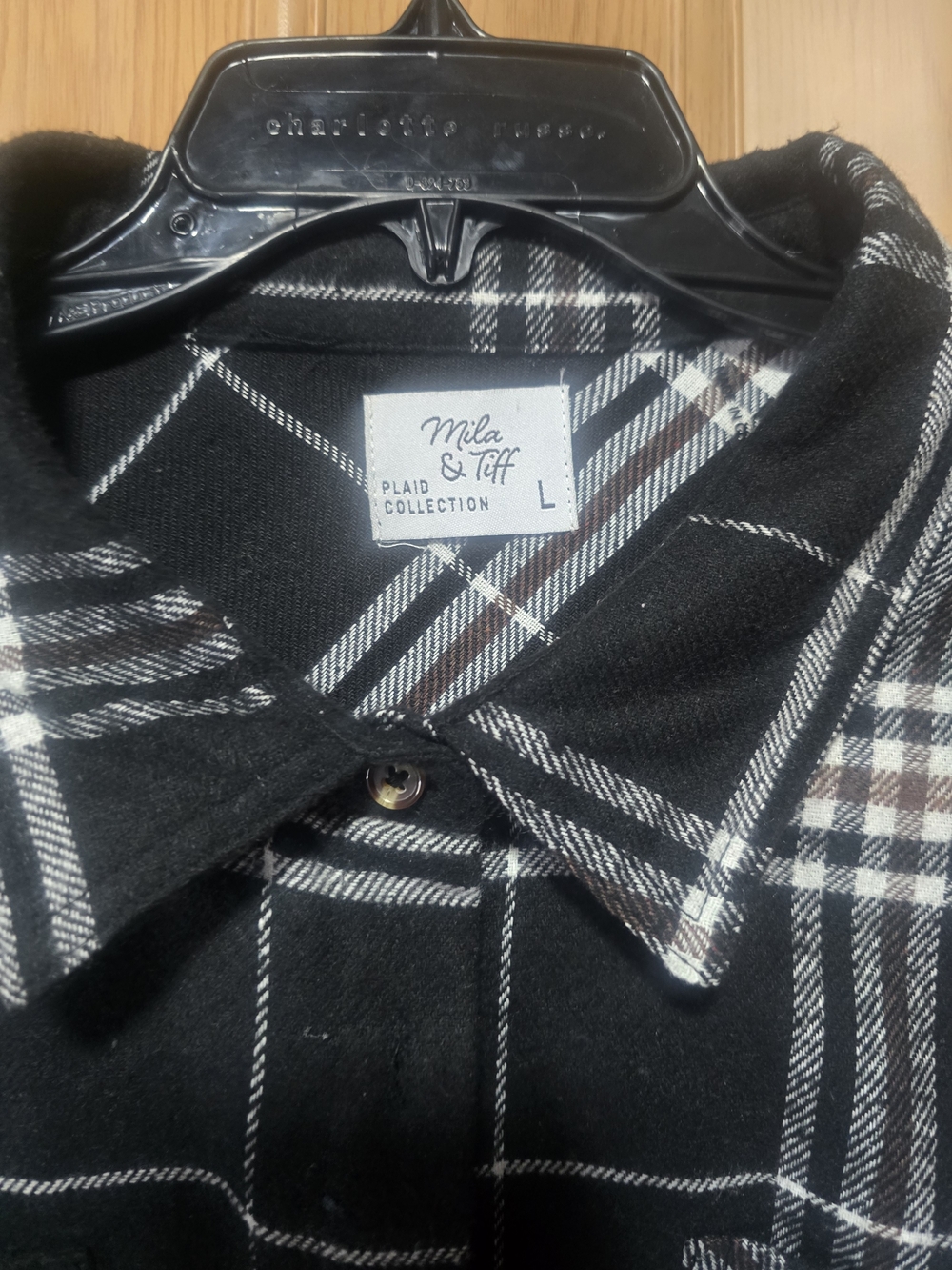 Black Plaid Women's Coat - Plaid Collection